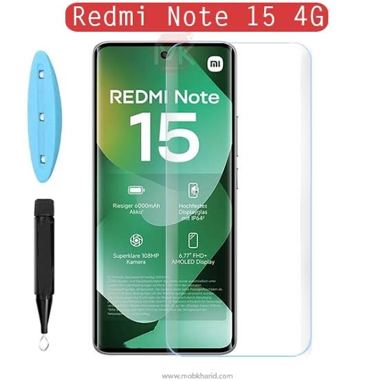 محافظ صفحه نمایش شفاف مناسب برای گوشی موبایل شیائومی Redmi Note 15 4G
